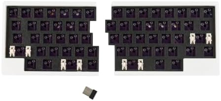 YMDK WHKB Wireless Split Mechanical Keyboard, 2.4G Ergonomic Split Hot Swap Keyboard, Programmable Vial Gaming Keyboard Kit