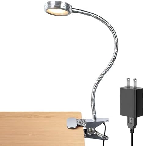 LEPOWER Clip on Light, Book Reading Lamp for Desk, Bed Headboard and Dorm