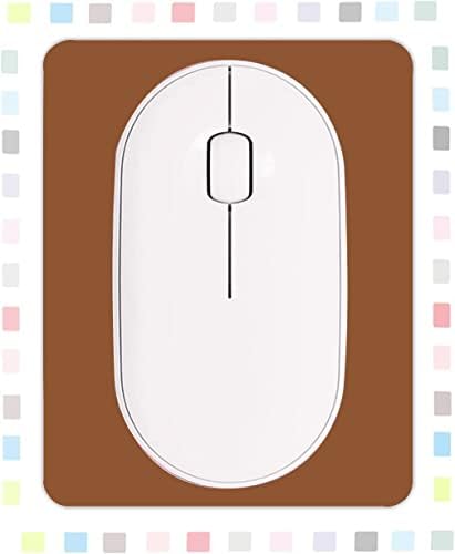 Small Rectangular Mouse pad Store, only Takes up Mouse Space, Universal mini Mouse pad Portable Waterproof, with Non-Slip Rubber Bottom, White 5X6 inches, Brown