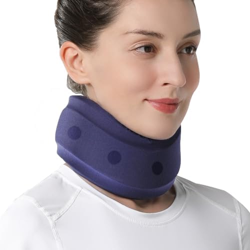 Velpeau Enhanced Neck Brace for Neck Pain and Support, Sleep Apnea, Blue L