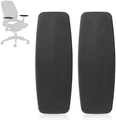 Replacement Arm Pads Caps for Steelcase Leap V2 Office Chair, Ergonomic Comfortable Foam Padding, Office Chair Arm Pads Replacement（Black）