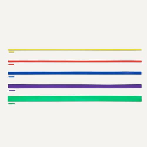 Amazon Basics Exercise Resistance Bands for Working Out, Set of 5, Multiple Resistance Levels
