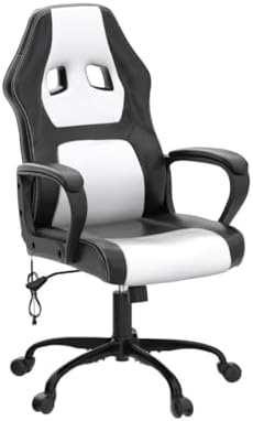 PC Gaming Chair Ergonomic Computer Chair High-Back Racing Gaming Chairs with Lumbar Support Armrest Adjustable PU Leather Office Desk Chair Swivel Rolling Executive Video Gaming Chair for Adults