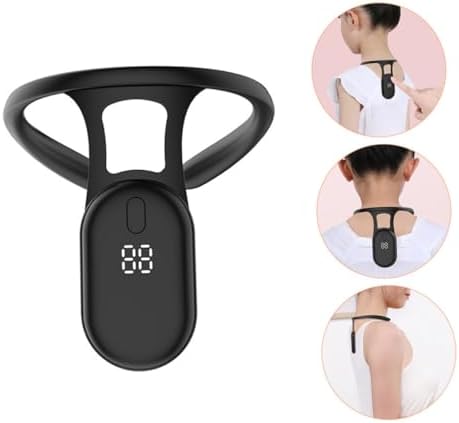 FRCOLOR Posture Sensor Device for Hunchback Vibrating Reminder Supports Sitting Habits Suitable for Homework Reading and Tv Watching Black