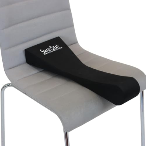 SmartSeat Posture Corrector Cushion with Wedges, Leg Crossing Prevention Ergonomic Seat for Back Pain Relief & Spinal Alignment Tailbone, Coccyx, Sciatica Pain, Improves Posture, Circulation & Comfort, Portable Wedge for  Car, Home, Desk, Office Outdoo...