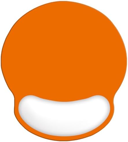 Ergonomic Mouse Pad with Memory Foam, Comfortable Mouse Pads with Wrist Support, Pain Relief Mousepad with Non-Slip PU Base for Office, Home, Orange White
