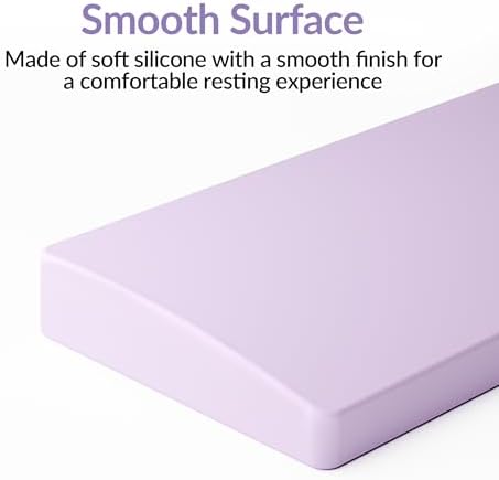 Keychron Silicone Wrist & Palm Rest, 17.6" Full Size for K10 Pro / K10 Max / Q6 / Q6 Pro / Q6 Max / Q6 HE / V6 / V6 Max / C4 HE, Washable, Non-Slip Base, Typing Support, Light Purple