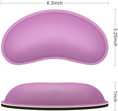 Dapesuom Mouse Wrist Rest, Ergonomic Memory Foam Mouse Wrist for Computer Desk Mats Support, Hand Rest Pad Cushion for Gaming, Office, Laptop, Men, Women, Pain Relief & Easy Typing, Radiant Orchid
