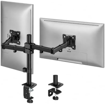 monTEK Dual Monitor Stand for 17-32" Screens, 22 lbs Each