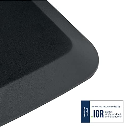Leitz Anti Fatigue Mat, Cushioned Floor Mat for Home Or Office, Includes Handle, Reduces Fatigue, Leg & Foot Pain, Compact Size, Made from Strong, Soft Foam, Ergo Cosy, Velvet Grey, 53690089