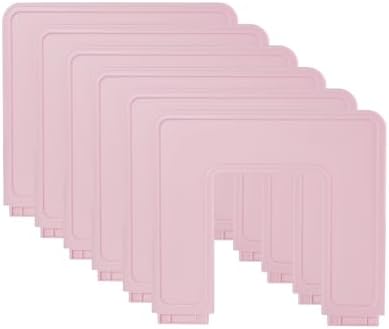 Adjustable File Sorter Accessories 6 Pieces Upright Plates, Expandable File Folder Holder Accessory, Desktop Binder Organizer, School Office File Organizer, Pink