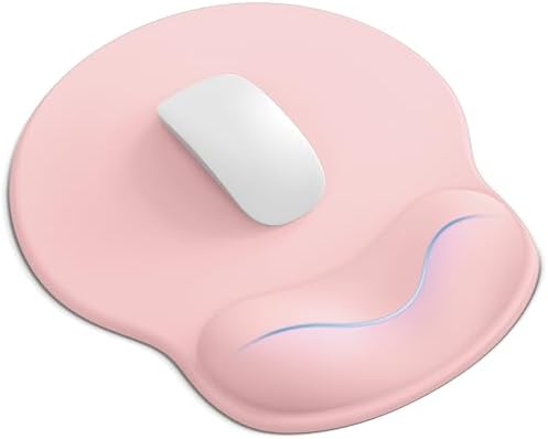 Mouse Pad with Wrist Rest for Desktop Large Ergonomic Mouse Mat(Coral Pink)