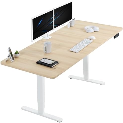 VIVO Light Wood 71 x 30 in Standing Desk, DESK-KIT-2W7C