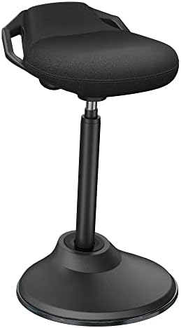 Standing Desk Chair, Adjustable Ergonomic Standing Stool, Swivel Sitting Balance Chair, Anti-Slip Bottom Pad
