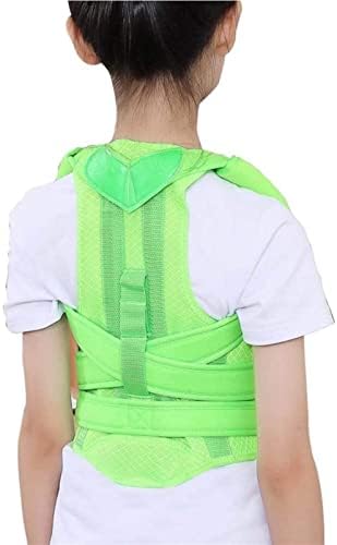 Posture Corrector Adjustable Back Shoulder Straighten Orthopedic Brace Belt for Kyphosis, Chest Slouching and Humpback, Improving Posture Back Posture (Color : Green, Size : Medium)