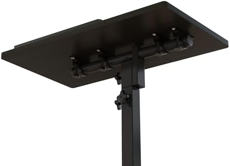 TigerDad Mobile Adjustable Height Laptop Stand PC Computer Portable Notebook Swivel Laptop Desk Rolling Table Desk Cart Tiltable with Wheels Casters& Mouse Pad Table