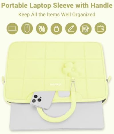 MOSISO Laptop Case 13.3 inch, 13-13.3 inch Laptop Sleeve, Lemon Yellow