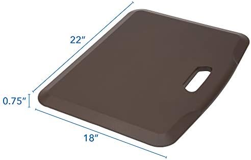 Mount-It! Standing Desk Floor Mat, 18x22, Brown