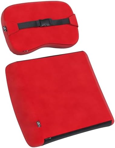 noblechairs Doom Retro Edition Pillow Set for Gaming Chairs - Memory Foam, Neck and Lumbar Support, Red and Black