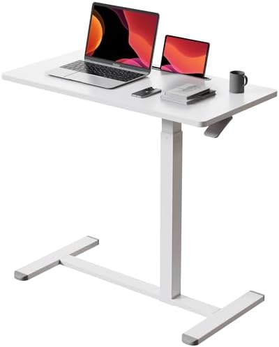 Gibbon Mounts 32” Rolling Mobile Standing Desk, Bedside Table with Wheels