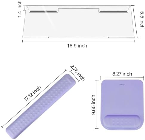 MOSISO Keyboard Stand&Wrist Rest Support for Keyboard &Mouse Pad Set