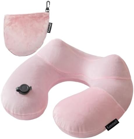 Keemall Inflatable Travel Neck & Shoulder Pillow for Airplanes&Long Trips