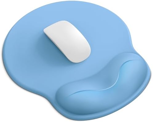 Mouse Pad with Wrist Rest for Desktop Large Ergonomic Mouse Mat(Denim Blue)