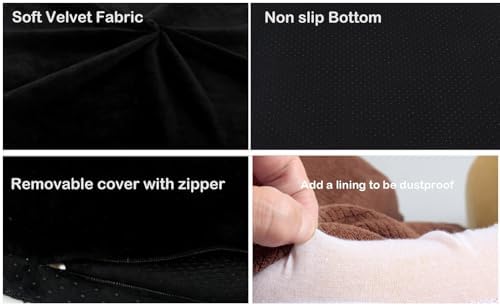 Sigmat Recliner Cushion for Elderly Memory Foam 22x22x3 in Black