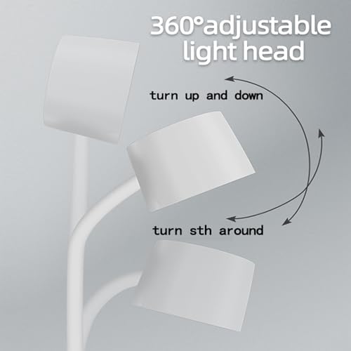 AYI Multifunctional Desk Lamp with Wireless Charger, Bluetooth Speaker, Digital Alarm Clock, Dimmable RGB LED, Brightness & Angle Adjustable for Home Office Bedroom, HYT1772 White.