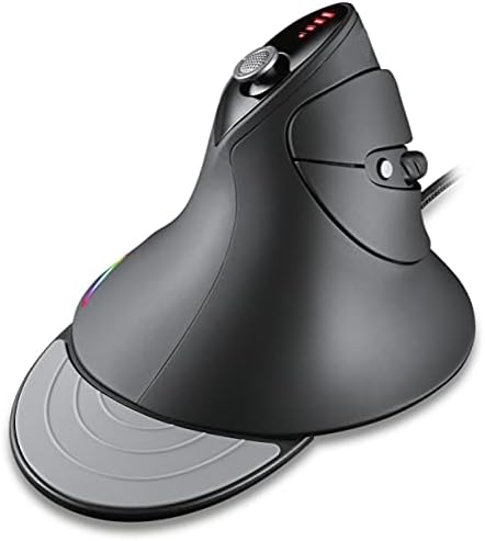 MOJO Silent Vertical Gaming Mouse - Ergonomic Mouse for PC Gaming w/ 4 Directional Joystick Buttons, Adjustable DPI (1000-10000), Custom Software, Macros, and More