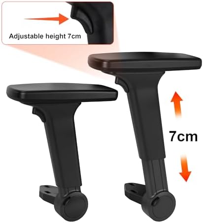 Frassie Height Adjustable Fold Down Chair Armrest Pair