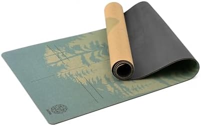 Cork Yoga Mat with Natural Rubber Base, Extra Size, Thickness and Support, Excellent Cushion & Grip, Non-Slip, Non-Toxic, Sweat-Resistant, Sustainable, Eco-friendly Exercise Mat