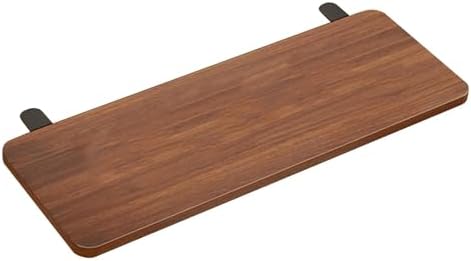 Generic Desk Extender Tray Armrest Keyboard Foldable Clamp on Desk Extension Computer Table Organizer Shelf Wrist Support Wood and Metal Suitable for, Brown
