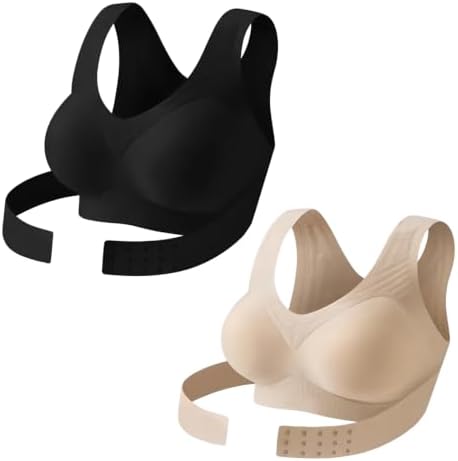 Posture Corrector Bra for Women Wireless Front Closure Cross Back Bras