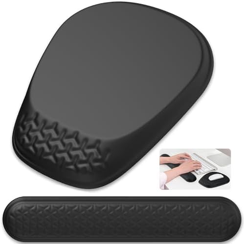 Ergonomic Mouse Pad with Wrist Rest, Memory Foam Support for Office