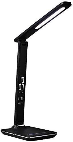 OttLite Renew LED Desk Lamp with USB Charging Port, Black