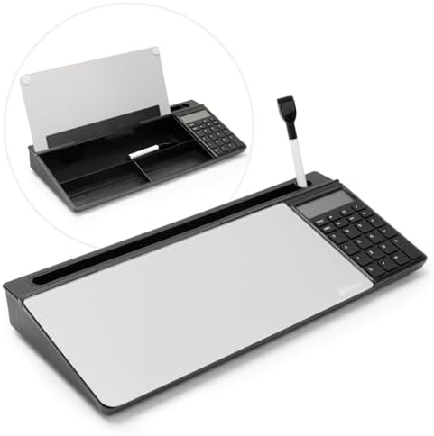 Varhomax Glass Desk Whiteboard with Calculator