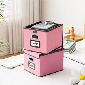 File Organizer Box with Lids, Collapsible File Folder Organizer