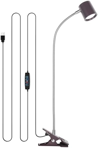 Dott Arts Desk Lamp,USB Clip On Light with 3 Color Modes,LED Reading Lamp