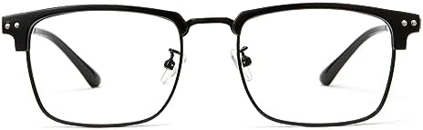 Cyxus Blue Light Glasses for Men, Square Browline Computer Eyewear