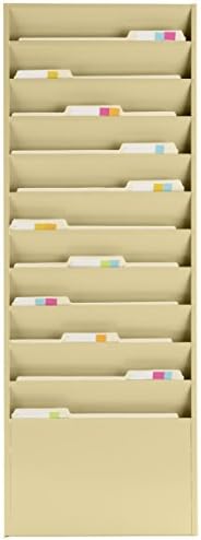 Durham Displays2go Hanging File Folder Rack with 11 Tiered Pockets