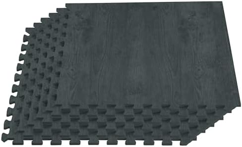 Forest Floor Farmhouse 3/8 Inch Thick Printed Foam Tiles, Premium Wood Grain Interlocking Foam Floor Mats, Anti-Fatigue Flooring – Stylish Flooring Solution