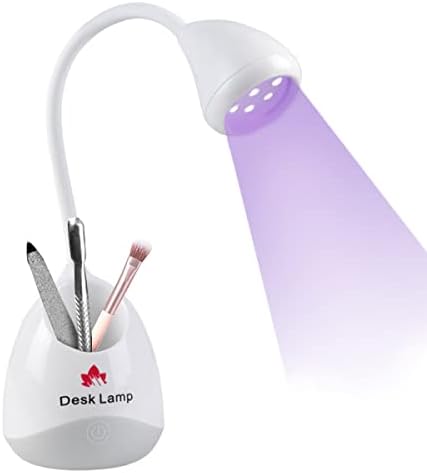 36W UV LED Desk Light With Storage Box,Flexible Gooseneck Desk Light