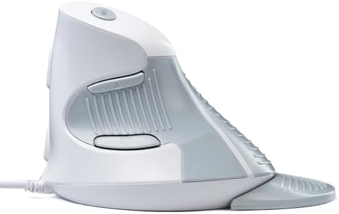 DELUX Wired Ergonomic Vertical Mouse, for Medium Hands(M618XU-White)
