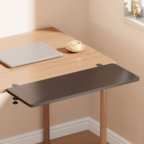 Foldable Wall Mounted Desktop Tray Floating Keyboard Shelf Space Saving Armrest and Shelf Compact 50x20cm White Folding Table for Home Office Use