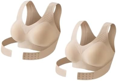 Posture Corrector Bras Women Front Closure Cross Back Wireless Posture Bra
