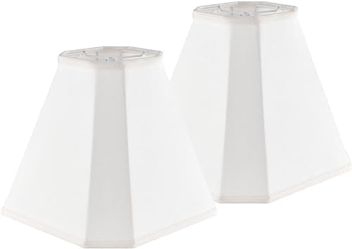 GO&SO Off-White Lamp Shades Set of 2,6.5" x 13" x 10.5",Bell Lampshade