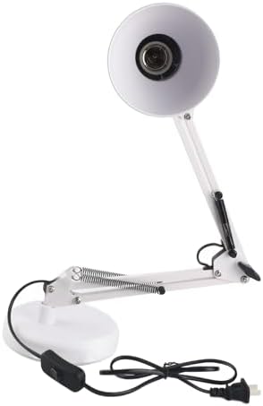 Kavolet Portable Eye Protection Folding Desk Lamp LED Reading Light with Clamp for Study Bedroom (White)