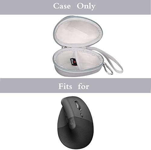 Mouse Case Fits for Logitech Lift Vertical Ergonomic Mouse, Travel Carrying Box for Logi Wireless Bluetooth Cordless Upright Mouse, Case Only (Grey)