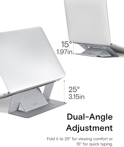 MOFT Invisible Laptop Stand, Stick-On Portable Laptop Riser for Mobile Work